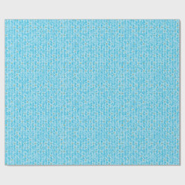 Papel De Regalo Cielo Suave Azul y Blanco Patrón Floral Acuarela D