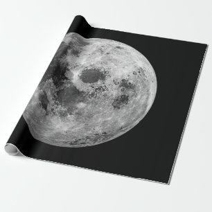 Papel De Regalo Ciencia de astronomía gráfica de Guay Full Moon
