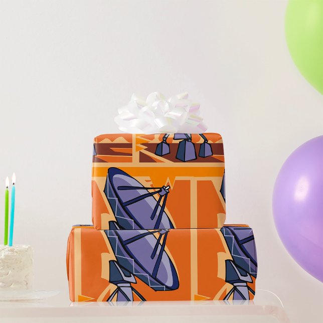 Papel De Regalo Ciencia del espacio ultraterrestre con telescopio  (Subido por el creador)