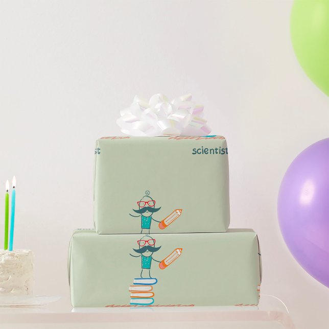 Papel De Regalo Científico De Pie En Los Libros (Subido por el creador)