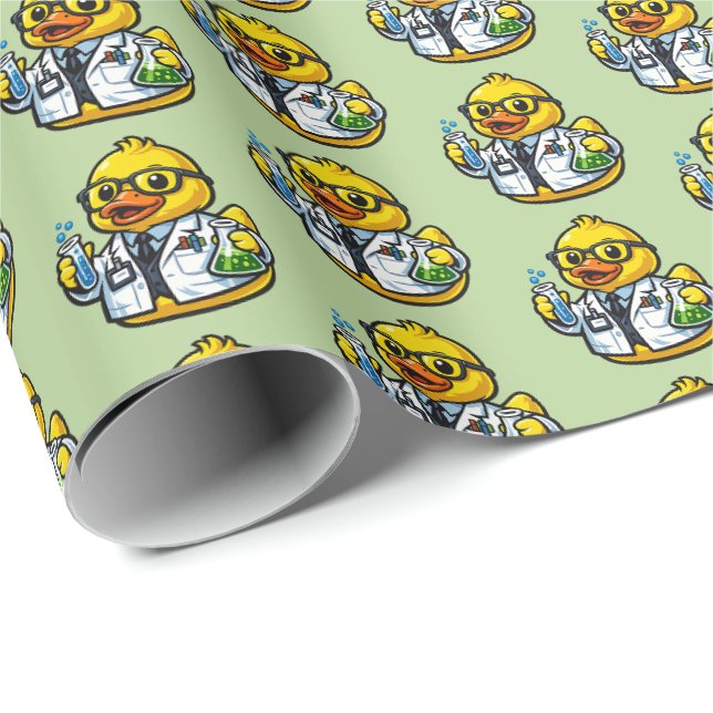 Papel De Regalo Científico Pato de Goma (Esquina del rollo)