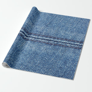 Papel De Regalo Cierre de fondo del denim azul (macro)