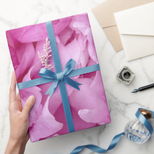 Papel De Regalo Cierre de peonías rosadas