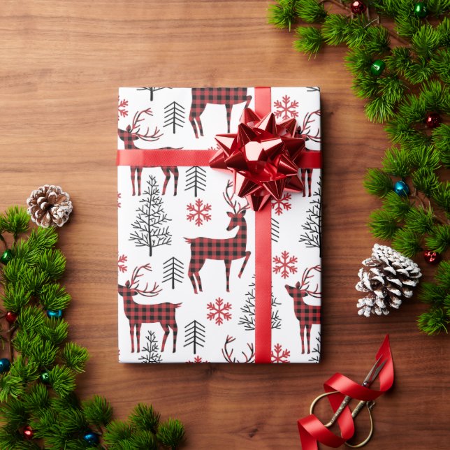 Papel De Regalo Ciervo de Invierno  (Regalo de vacaciones)