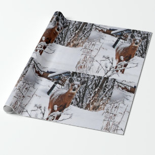 Papel De Regalo Ciervos en la fiesta de la maravillosa Navidad inv
