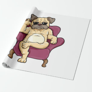 Papel De Regalo Cigar para fumar pug  Perro Pug de Guay