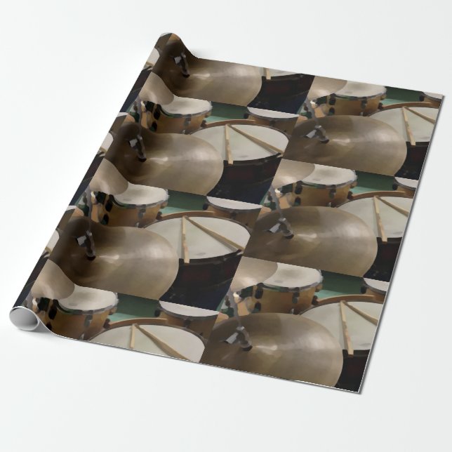 Papel De Regalo Címbalos y palos de tambor (Desenrollado)