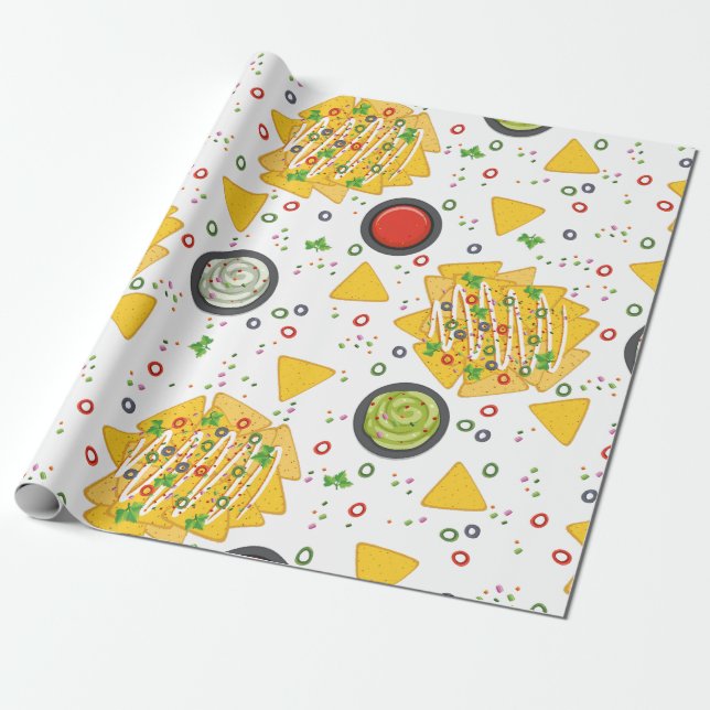 Papel De Regalo cinco de mayo mexico nachos guacamole (Desenrollado)
