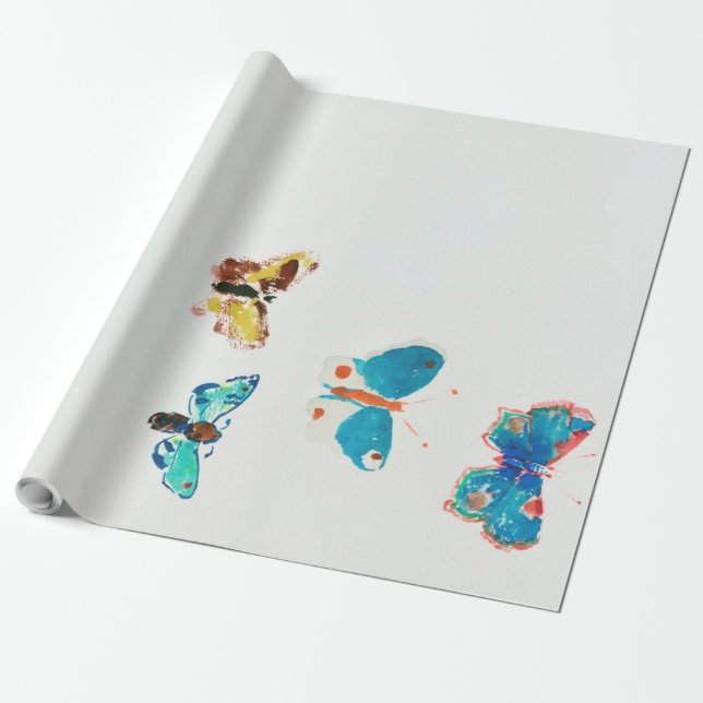Papel De Regalo Cinco mariposas, Redon (Desenrollado)