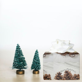 Papel De Regalo Cinco Pinecones Feliz Año Nuevo