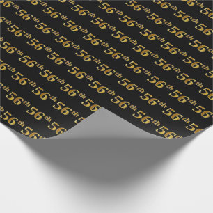 Papel De Regalo Cincuenta-Sexto) acontecimiento negro, falso del