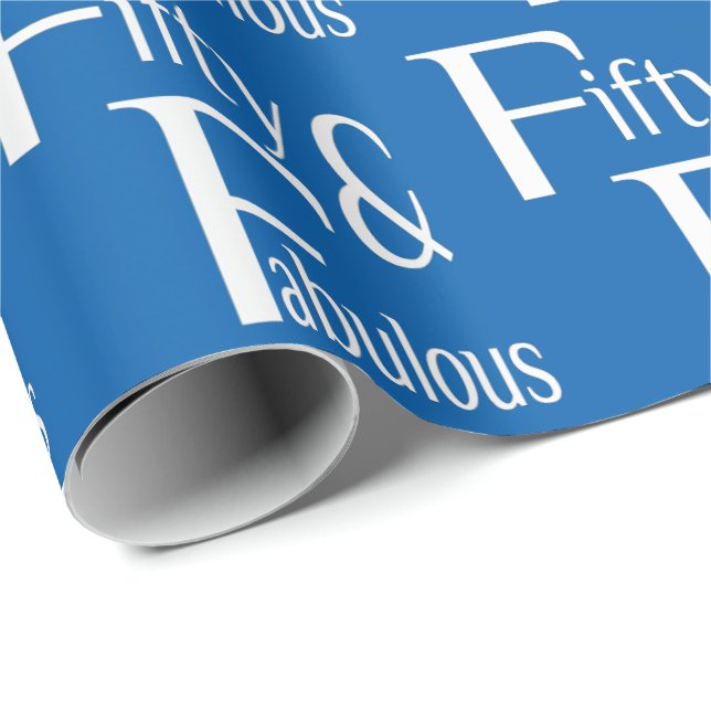 Papel De Regalo Cincuenta y fabuloso (Esquina del rollo)