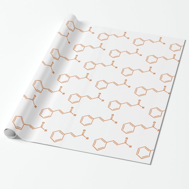 Papel De Regalo Cinnamaldehído Fórmula química molecular (Desenrollado)