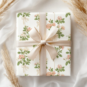 Papel De Regalo Cinta de acuarela rosa pastel elegante