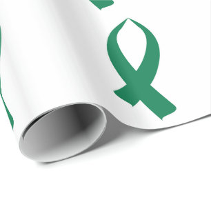 Papel De Regalo Cinta de la conciencia (verde)