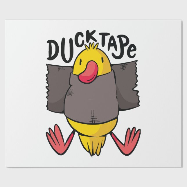 Papel De Regalo Cinta de Pato Divertida (Superficie plana)