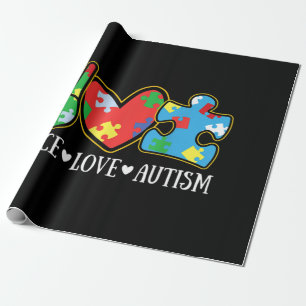 Papel De Regalo Cinta de rompecabezas de conciencia del autismo Am