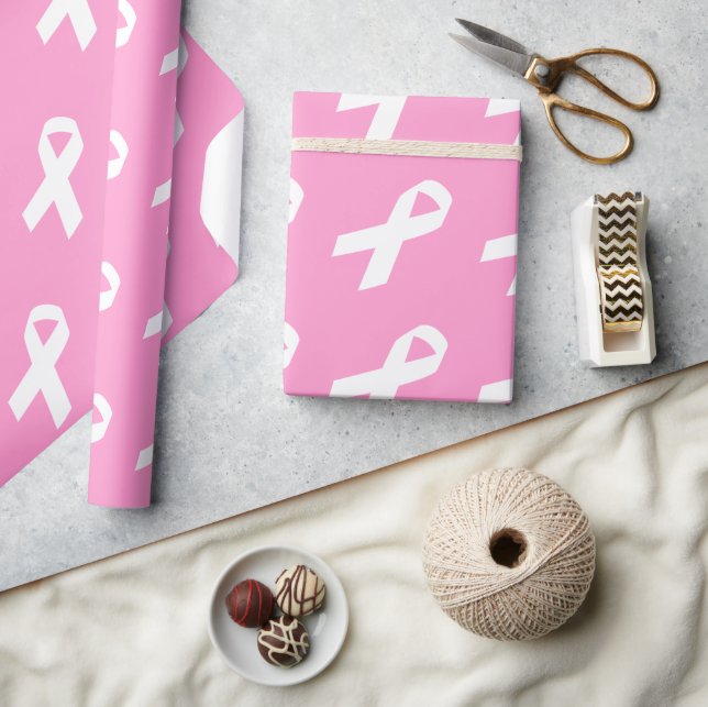 Papel De Regalo Cinta de sensibilización en rosa (Artesanía)