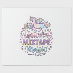 Papel De Regalo Cinta de Unicornio Mágica Pegatina y Camiseta Ador