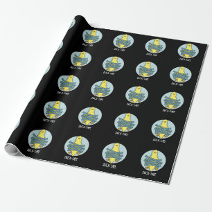 Papel De Regalo Cinta divertida Duck Cinta Pun Dark BG