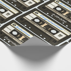 Papel De Regalo Cinta Mixta Personalizada con Nombre y Ocasión