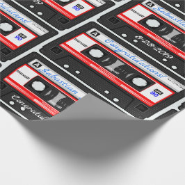 Papel De Regalo Cinta Mixta Personalizada con Nombre y Ocasión