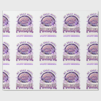 Papel De Regalo Cinta Morada de Concientización sobre la Epilepsia