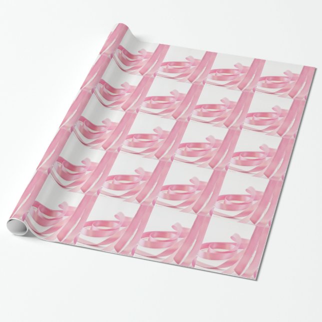 Papel De Regalo Cinta rosa (Desenrollado)