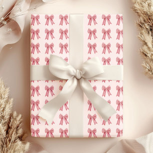 Papel De Regalo Cinta Rosa Elegante Coqueta Femenina