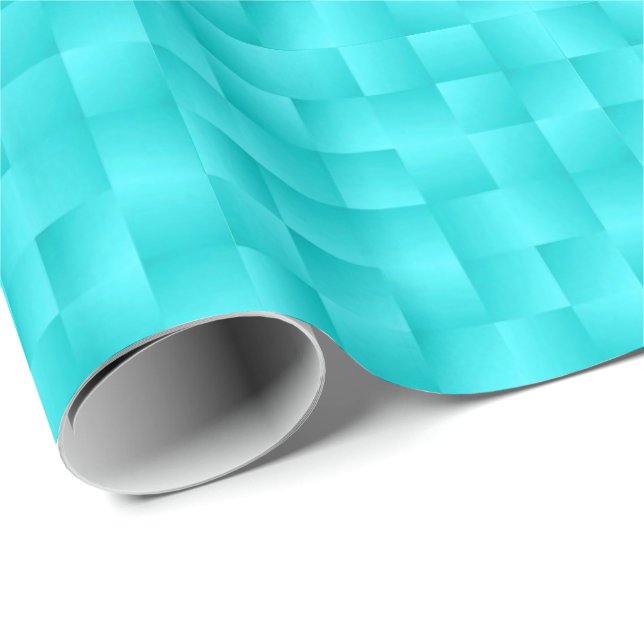Papel De Regalo Cinta satinada - Turquesa (Esquina del rollo)