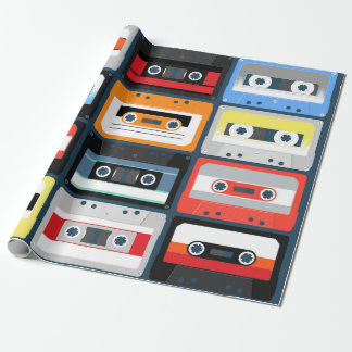 Papel De Regalo Cintas compactas. Set. Vintage ilustracion plano 