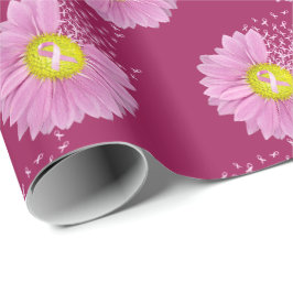 Papel De Regalo Cintas para sobrevivientes de cáncer de mama rosad