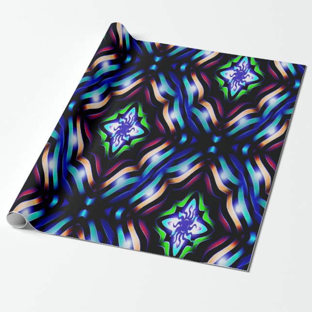 Papel De Regalo Cintas psicodélicas.... (Desenrollado)
