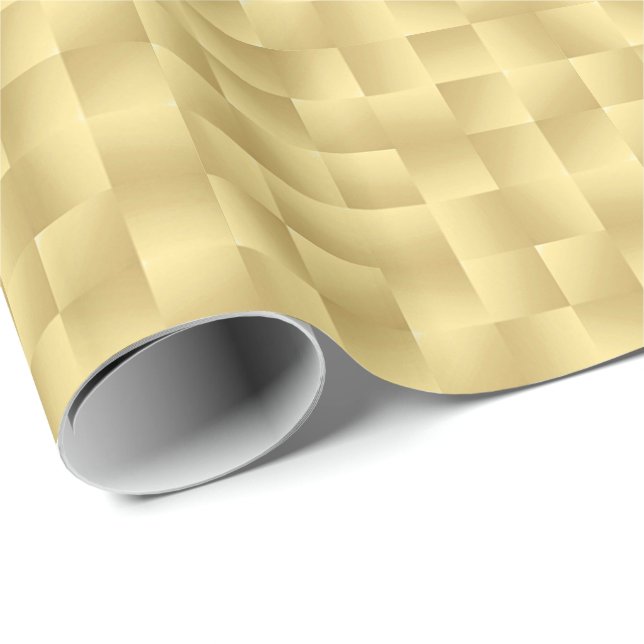 Papel De Regalo Cintas satinadas - Tonos de oro (Esquina del rollo)