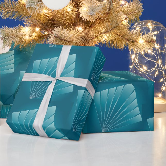 Papel De Regalo Cintas turquesas (Vacaciones)