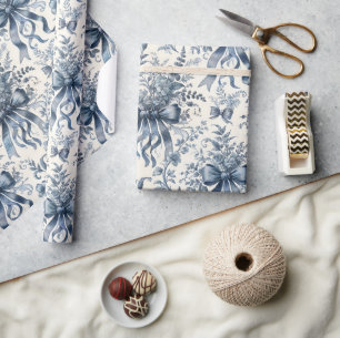 Papel De Regalo Cintas Vintage de Toile Azul