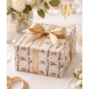 Papel De Regalo Cinturones y lazos elegantes de jinetes de caballo