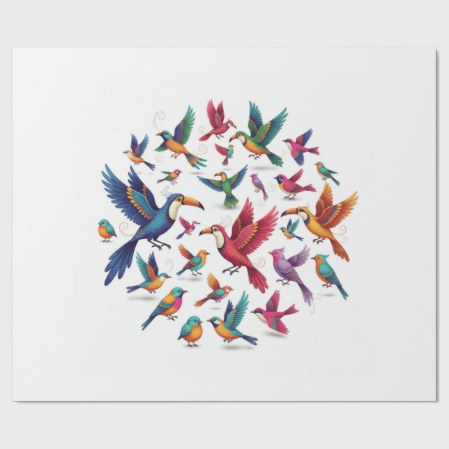 Papel De Regalo Circle of Flight - Harmony in Motion (Superficie plana)