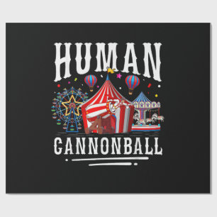 Papel De Regalo Circo Carnaval Bola de Cañón Humano
