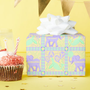 Papel De Regalo Circo cutáneo   Patrón Baby Shower personalizado