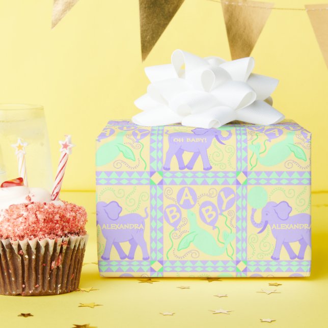 Papel De Regalo Circo cutáneo | Patrón Baby Shower personalizado (Fiesta de cumpleaños )