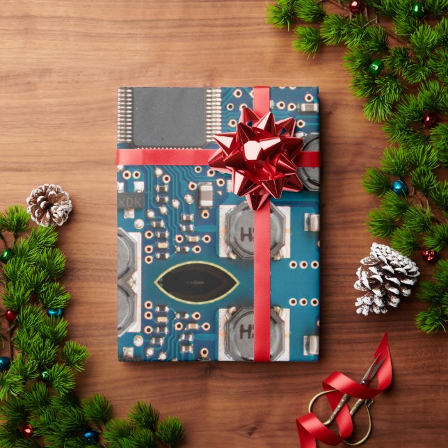 Papel De Regalo Circuit board (Regalo de vacaciones)