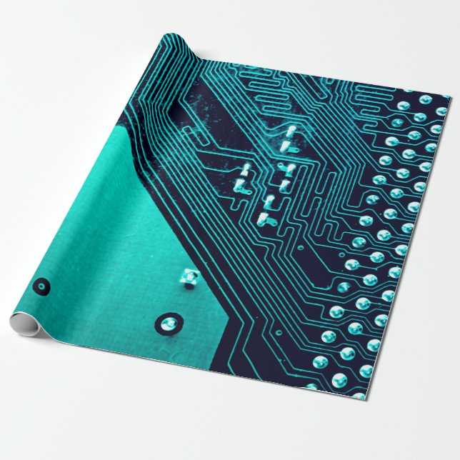 Papel De Regalo Circuit board. Electronic computer hardware techno (Desenrollado)
