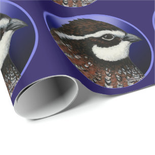 Papel De Regalo Círculo de Cabeza de Codorniz Bobwhite
