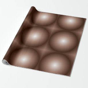 Papel De Regalo Círculo geométrico 3D Círculo oscuro Mocha marrón