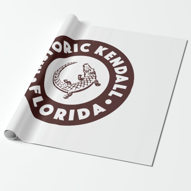 Papel De Regalo Círculo Kendall Florida - Marrón (Desenrollado)
