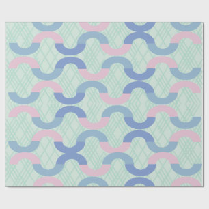 Papel De Regalo Círculo rosa y azul