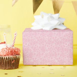 Papel De Regalo Círculos blancos sobre rosa 