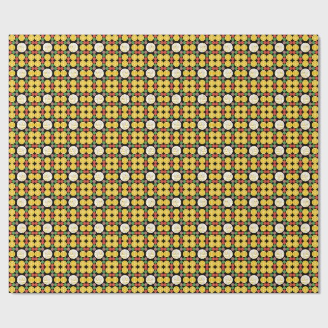 Papel De Regalo Círculos de Estrellas (Superficie plana)