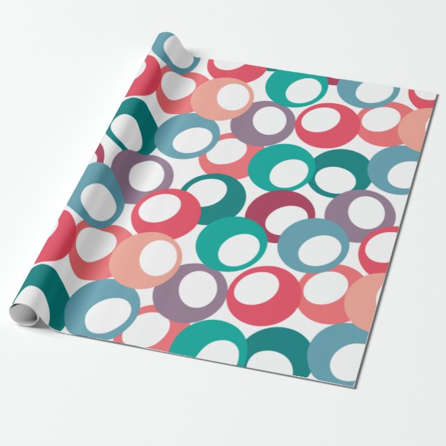 Papel De Regalo Círculos de oliva (Desenrollado)